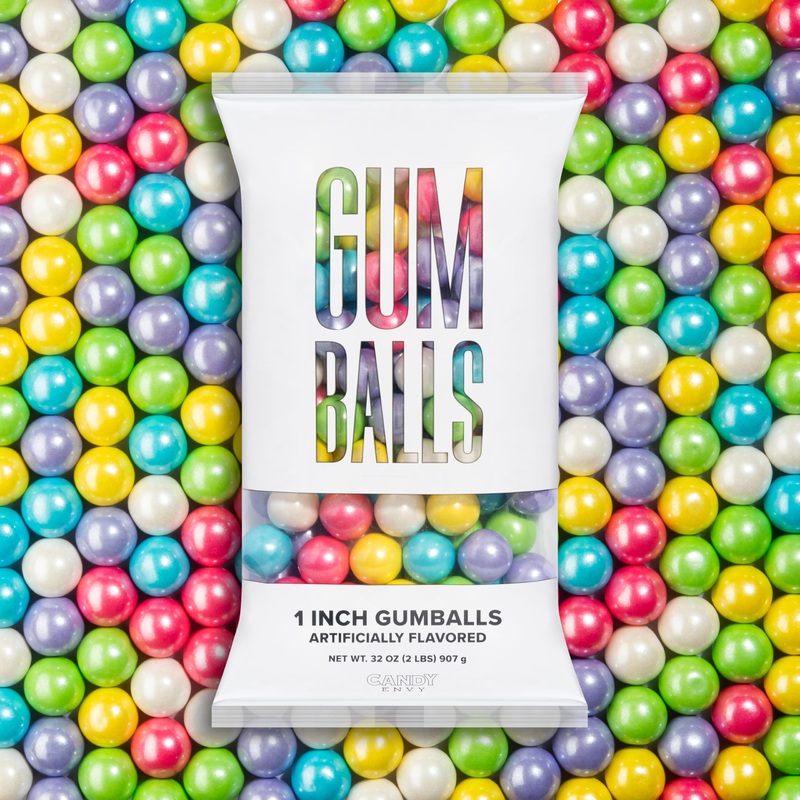 Candy Envy – Shimmer Spring 1 Inch Gumballs – 2Lb Bag – 6 Bags With Approximately 113 Gumballs Per Bag – North American Made & K
