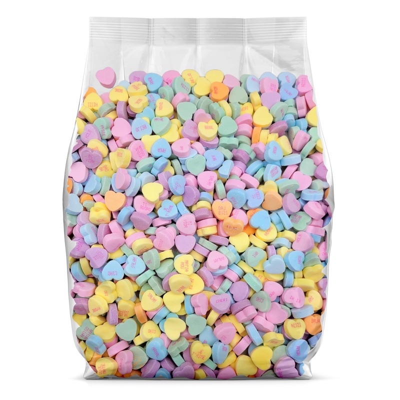 Conversation Hearts Bulk – Global Peace Tiny Conversation Candy Hearts – Hard Candy Bulk – 2 Pounds Bulk Candy