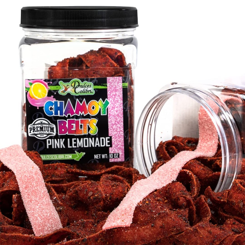 Dulces Colibri – Premium Lemonade Chamoy Belts | Dry Chamoy Coated Gummies | Mess Free | Handmade To Order | Long Lasting Flavor