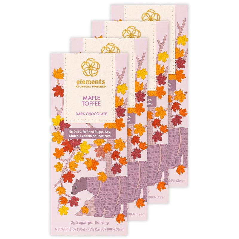 Elements Truffles Maple Toffee W/Moringa – Heavy Metal Tested- Dairy Free Chocolate Bars – Paleo, Gluten Free, Non-Gmo, Raw, Org