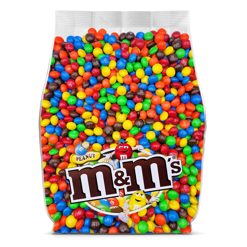 M&M Peanuts Candy – 2Lb Bulk Peanut M&Ms Candy – Fun Size Bulk M&M Candy – Peanut Chocolate M&Ms Bulk Candy – Chocolate Candy Bu