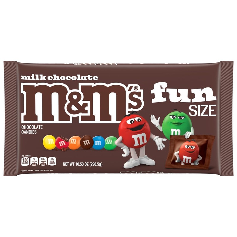 M&M’S Milk Chocolate Fun Size Candy Bag, 10.53Oz Bulk Candy Bag