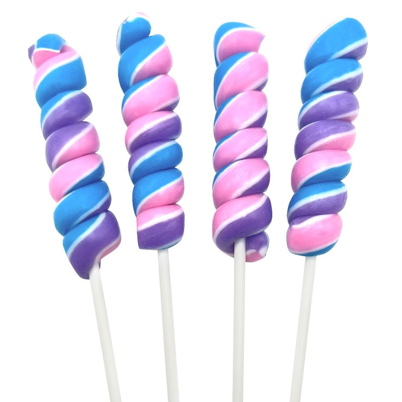 Mermaid Twisty Lollipops – 24 Unicorn Candy Suckers Individually Wrapped Bulk – Great For Mermaid Party Favors – Goodie Bags For