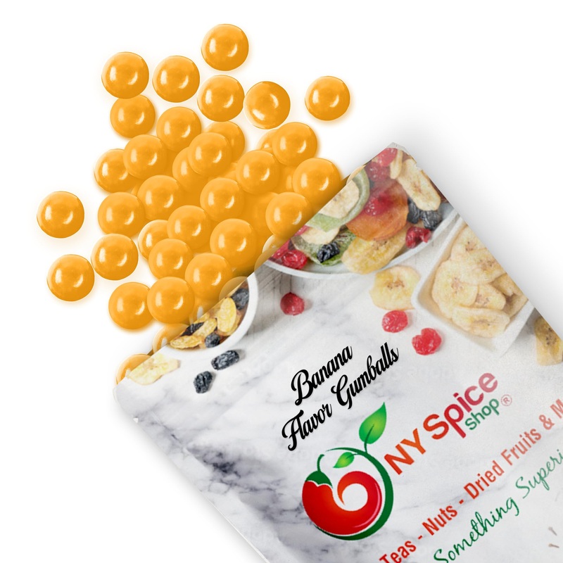 Ny Spice Shop Banana Gumballs – 1 Pound Gumballs For Gumball Machine – Chewing Gum Dubble Bubble Gumballs – Fruit Flavored Gumba