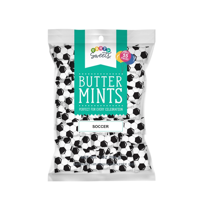 Party Sweets Soccer Buttermints By Hospitality Mints, Appx 300 Mints, 7-Ounce Bags (Pack Of 6)