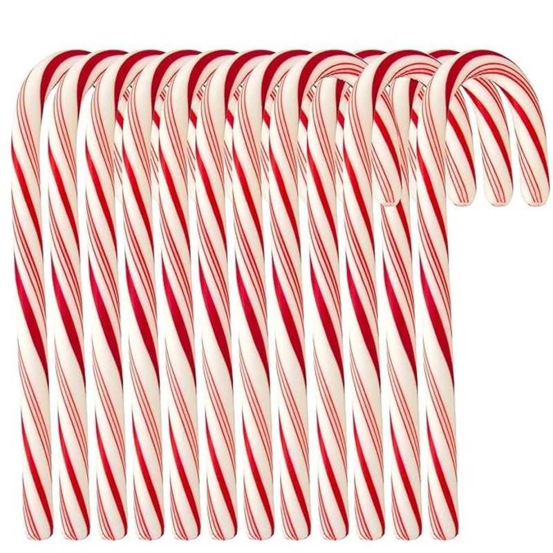 Peppermint Flavored Candy Canes, Individually Wrapped, Holiday Bulk Candy Canes (120 Pieces)