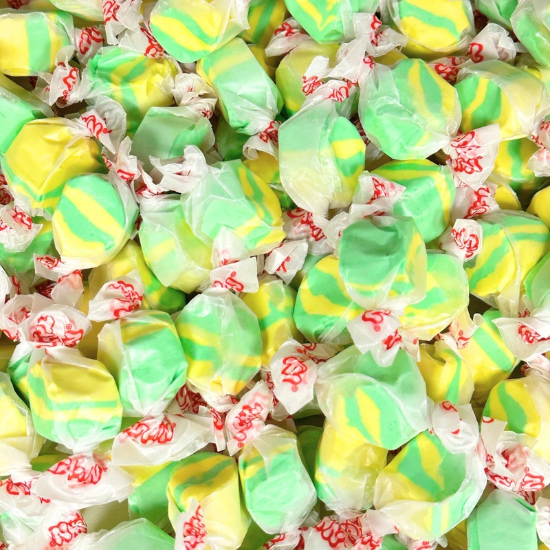 Premium Pineapple Saltwater Taffy Chewy Candy Tropical Sweet Flavor Bulk 1 Lb Bag 60+ Pieces Individually Wrapped, Nut & Gluten