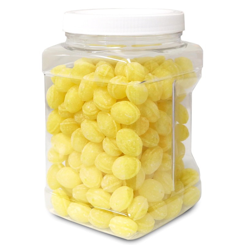 Sarah’S Candy Factory Sanded Lemon Drops Old Fashioned Hard Candy (Gluten Free) In Jar, 3 Lbs
