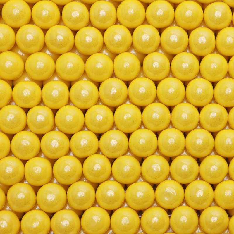 Shimmer Gumballs – Bubble Gum For Kids Yellow Candy – Pearl Lemon Gumballs 3.5 Oz Chewing Gum – Nostalgic Valentines Candy For P