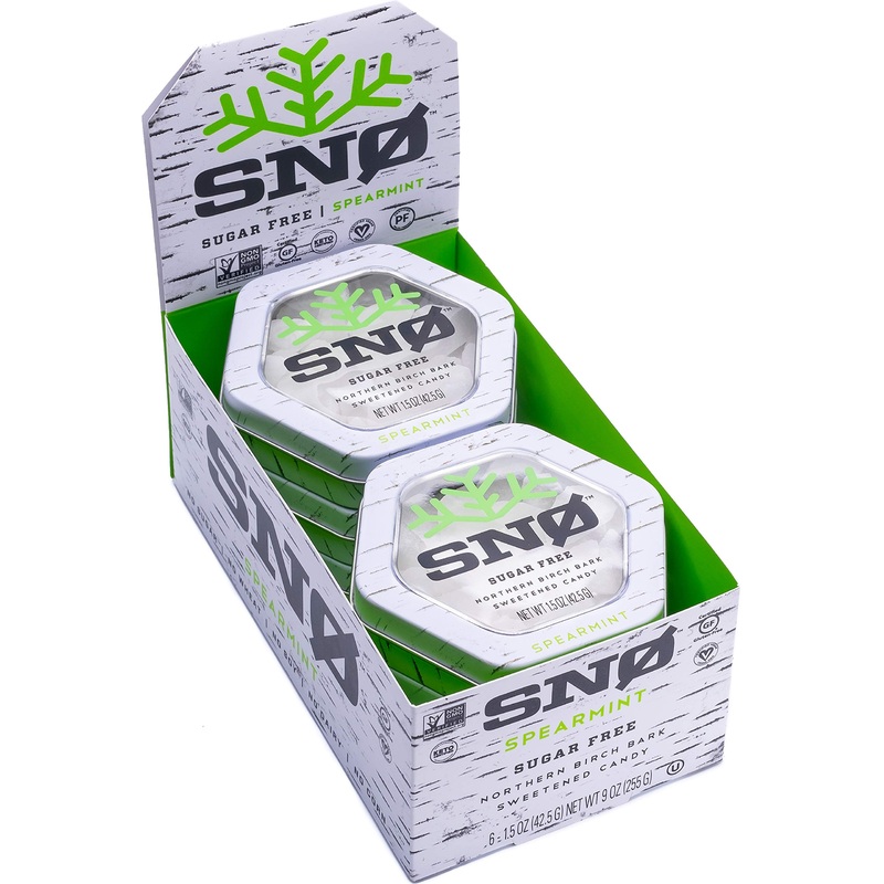 Spearmint Keto Xylitol Candy Chips (6-Pack) – Sn 1.5Oz Tin – Sugar-Free Candy With Only 2 Ingredients | Low Carbs, Diabetic-Frie
