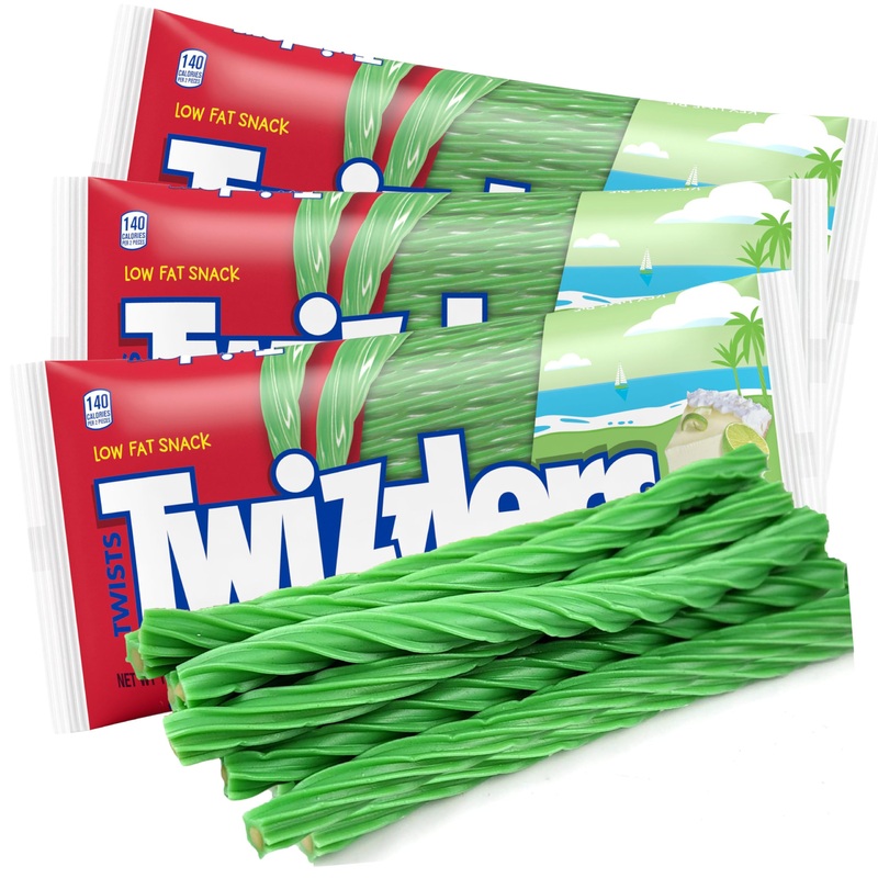 Taboom Cream Filled Licorice Candy Twists – Key Lime Pie Flavor, Soft & Chewy, 3 Pack for Party Favors & Snacks