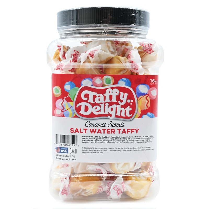 Taffy Delight Salt Water Taffy (16Oz, Caramel Swirls)