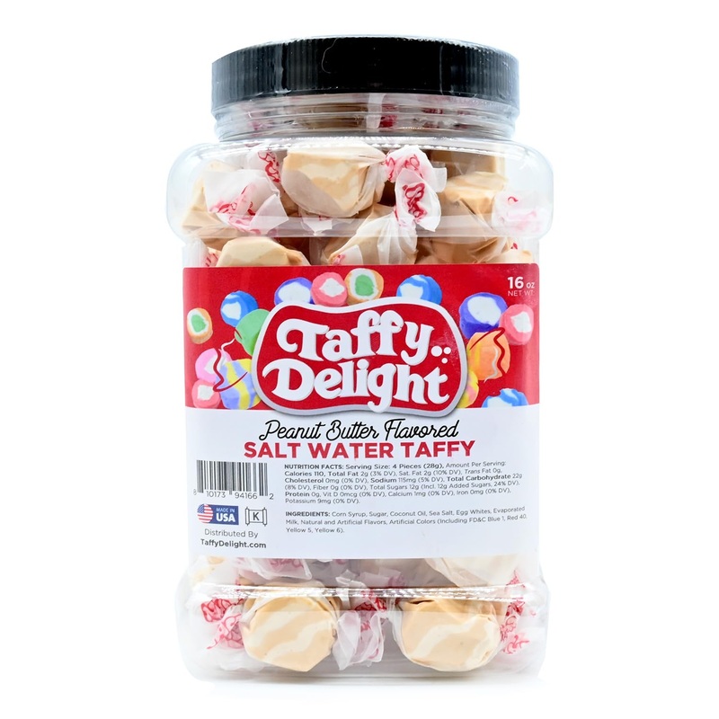 Taffy Delight Salt Water Taffy (16Oz, Peanut Butter Flavored)