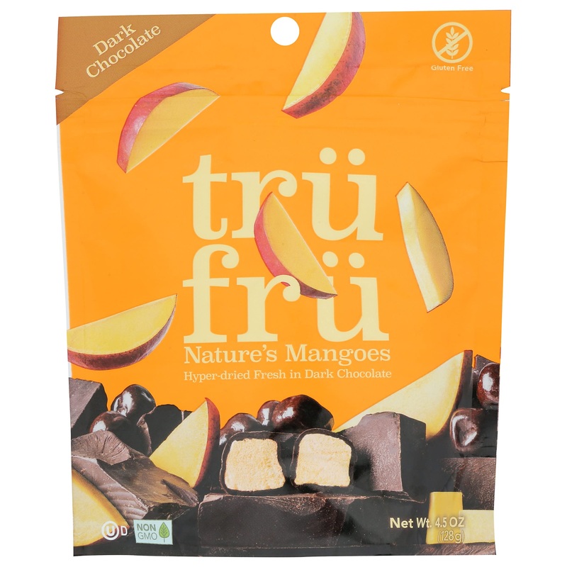 Tru Fru Nature’S Mangoes, Hyper-Dried Fresh In Dark Chocolate, 54% Cacao, Made With Clean Ingredients, Kosher, Gluten Free & Non