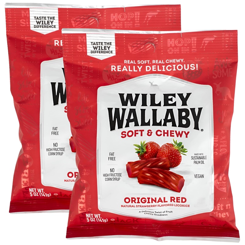 Wiley Wallaby Australian Style Soft & Chewy Gourmet Red Licorice 141G
