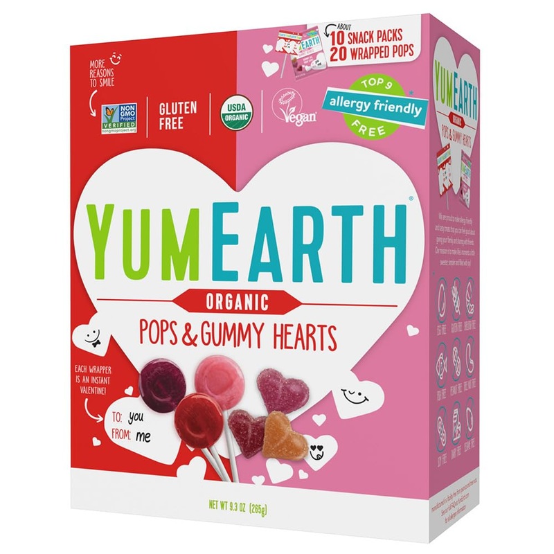 Yumearth Organic Assorted Gummies And Lollipops Valentines, 9.38 Ounce, Allergy Friendly, Gluten Free, Non-Gmo, Vegan, No Artifi