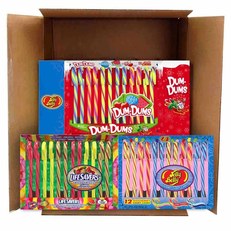 Candy Cane Mixed Pack – Lifesavers, Dum Dums, Jelly Belly – 144 Count
