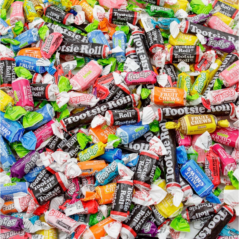 Chew Candy Ultimate Variety Pack 5 Pounds – Assorted, 5 Types Of Candy, Individually Wrapped, In Bulk Resealable Bag