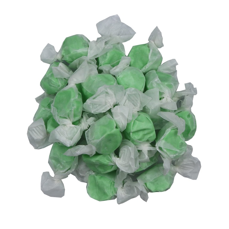 Gourmet Soft And Chewy Salt Water Taffy Candies – Individually Wrapped – Bulk Bags (Green Apple, 1 Pound (Pack Of 1))