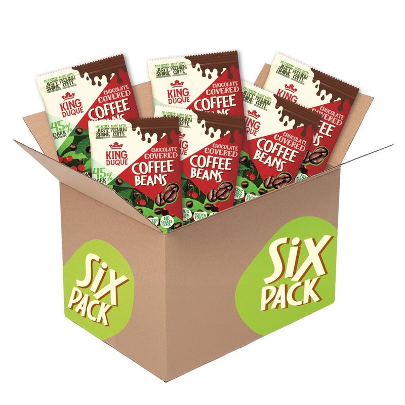 Kingduque, Chocolate Covered Expresso Beans, (Six Pack) , 6 Units Of 75G (2.65 Oz), Made With Premiun Chocolate, Hightland Coffe