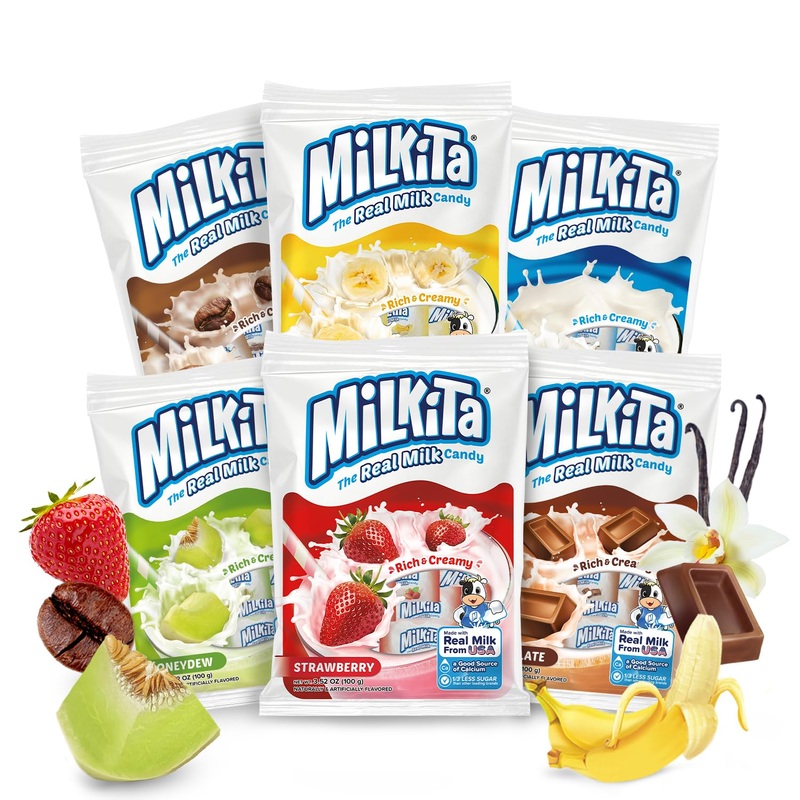Milkita Creamy Shake Candy (Assorted Flavors, 6 Pack (180 Pcs))