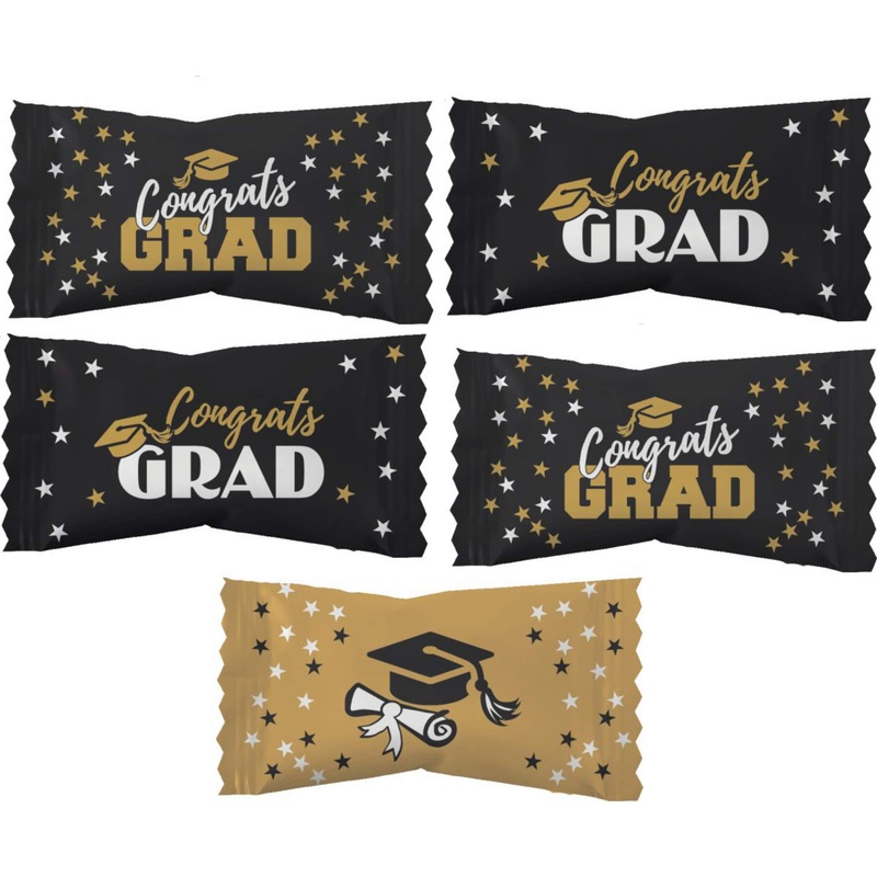 Party Sweets Graduation Buttermints By Hospitality Mints, Appx 300 Mints, 7-Ounce Bags (Pack Of 6)