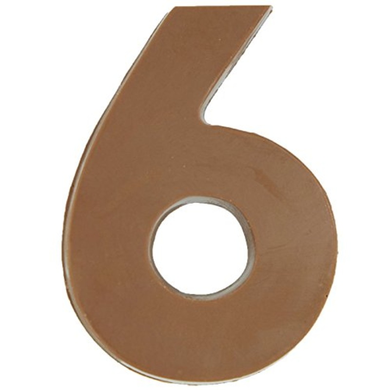 Philadelphia Candies Solid Milk Chocolate Number 6, 1.75 Ounce Novelty Gift