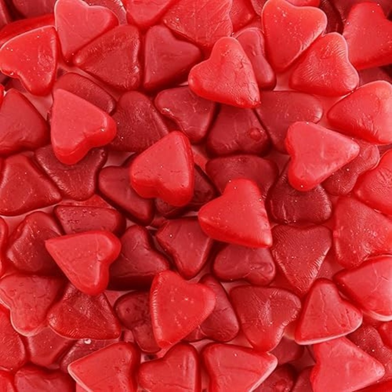 Queen City Candy Cave Red Chewy Cinnamon Hearts Gummy Candy – Jelly Cinnamon Hearts For Baking And Decorating (8 Oz)