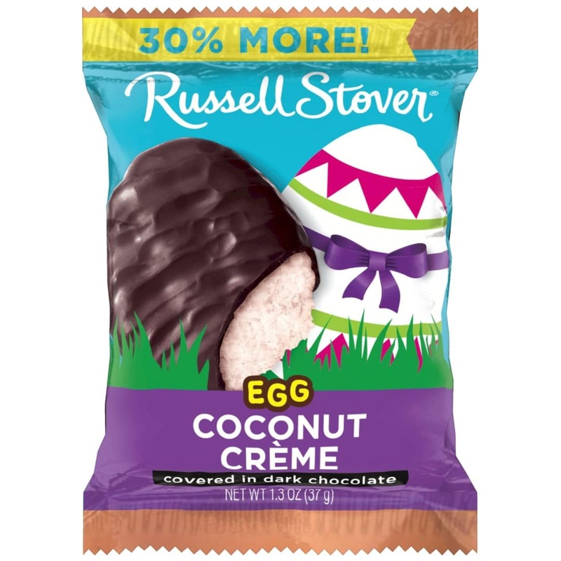 Russell Stover Easter Dark Chocolate Coconut Crme, 1.3 Oz Each (Pack Of 18)