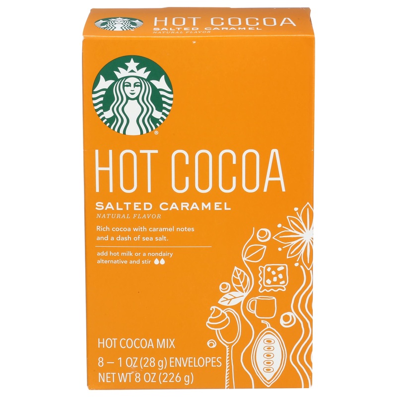 Starbucks Salted Caramel Hot Cocoa Mix Packets, 8 – 1 Ounce Packets Per Box (Pack Of 6 Boxes)