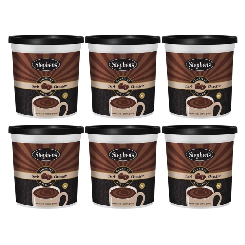 Stephen’s Gourmet Hot Cocoa, Dark Chocolate – 35 Ounce Pack of 6, Rich & Creamy Instant Cocoa Mix, Perfect for Cold Days