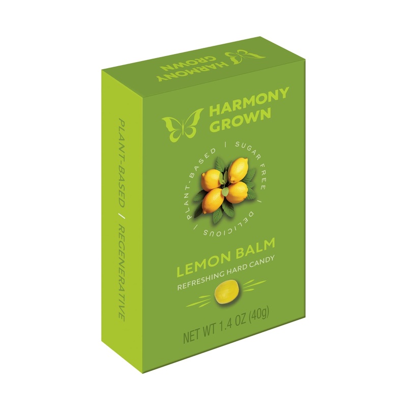 Stevita Harmony Grown Hard Candy, Lemon Balm – 1.4 Oz Shake & Share Box – Sugar Free, Non-Gmo, Keto Friendly – Made In Italy