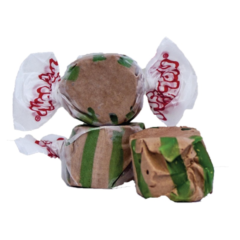 Taffy Town Saltwater Taffy- Chocolate Mint | Gourmet Taffy| Nougat-Style Candy| Soft & Delicious| Sumer Snack Treats| Party Good