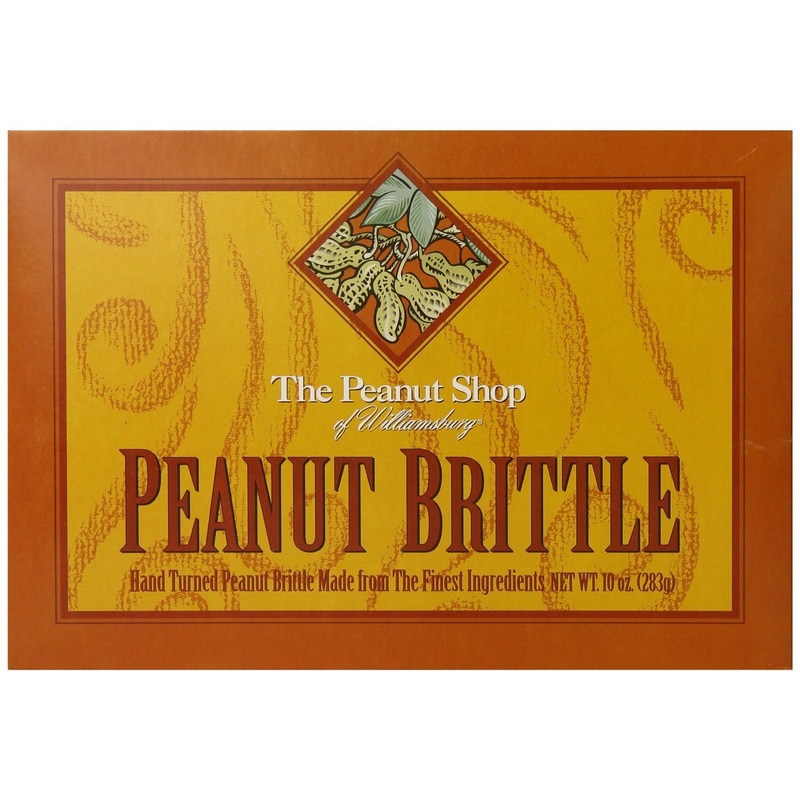 The Peanut Shop Of Williamsburg Homestyle Brittle Box, Old-Fashioned Peanut Candy From Williamsburg, Peanut Brittle Hand Pulled