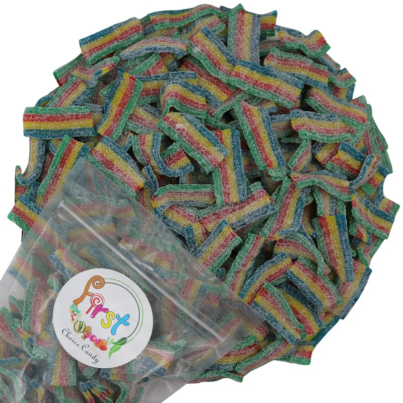 Variety Color Sour Gummy Belts (Mini Rainbow Bites, 3 Lb)