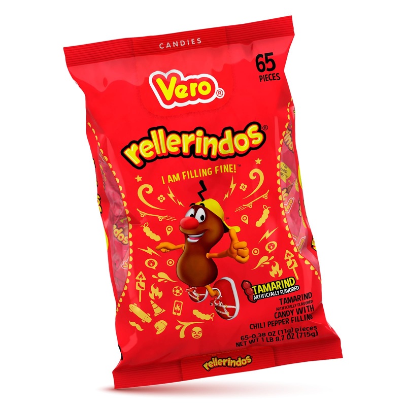 Vero Rellerindos – Tamarind Flavor Hard Candy (65 Units) – Authentic Mexican Candy, Individually Wrapped Hard Candy Pack Perfect