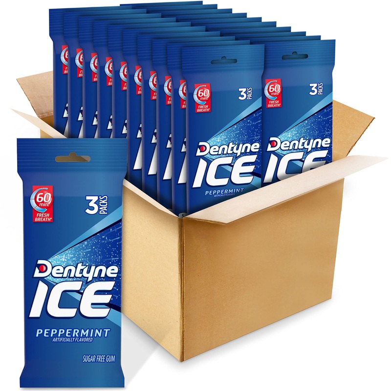 Dentyne Ice Peppermint Sugar Free Chewing Gum, 60 Packs Of 16 Pieces (960 Total Pieces)