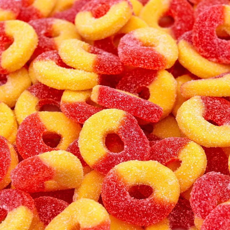 Firstchoicecandy Gummy Rings (Peach, 5 Pound (Pack Of 1))