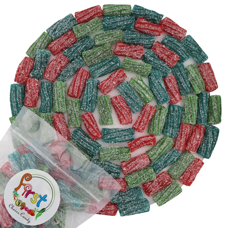 Firstchoicecandy Sour Licorice Twist Bites, Twisteroos Pectin Filled Sour Bites (2.2 Pound, Assorted)