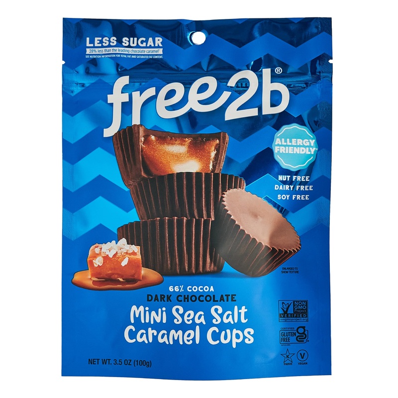 Free 2B Sea Salt Caramel Mini Cups, Safe For School And Allergy Friendly – Gluten-Free, Dairy-Free, Nut-Free, And Soy-Free – Dar