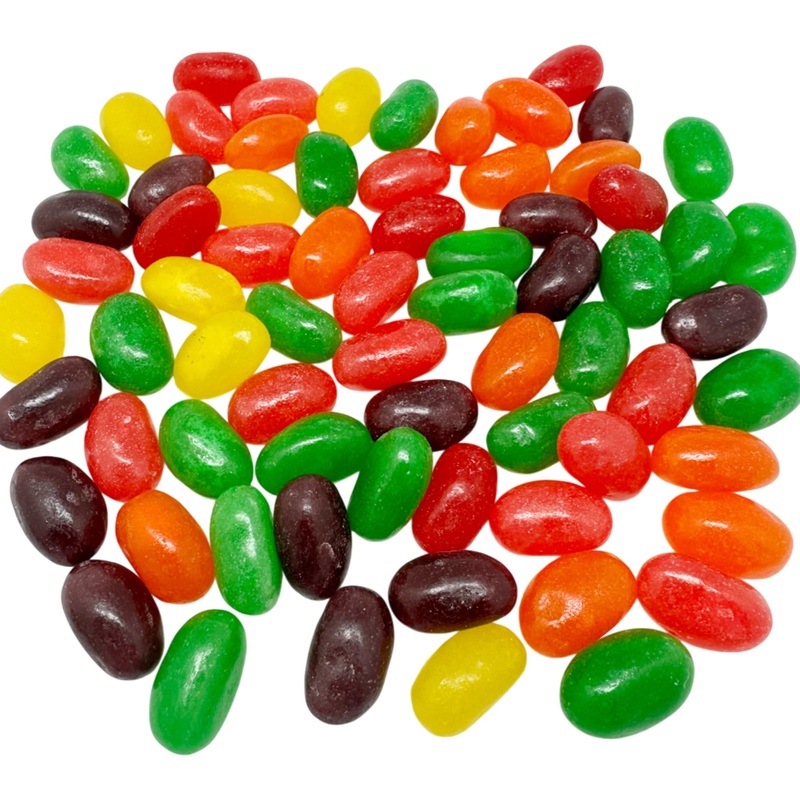 Fruit Flavored Jumbo Jelly Beans – 1 Lb Resealable Stand Up Candy Bag (Approx. 85 Pieces) – Strawberry, Lime, Grape, Lemon, Oran