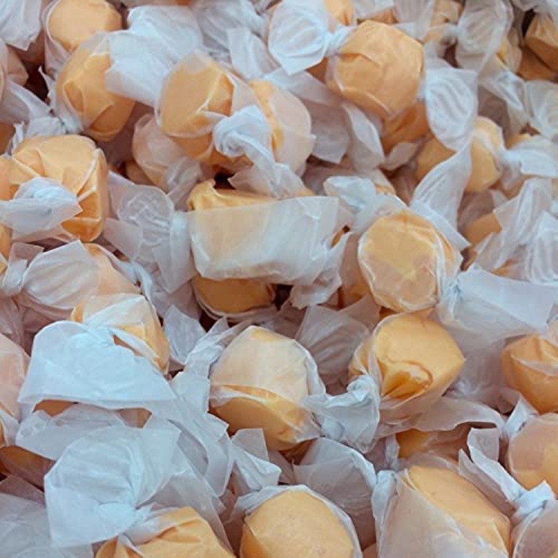 Gourmet Soft And Chewy Salt Water Taffy Candies – Individually Wrapped – Bulk Bags (Peach, 3 Pound (Pack Of 1))