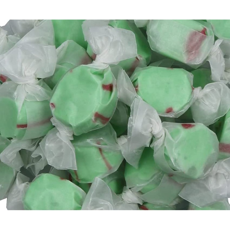 Gourmet Soft And Chewy Salt Water Taffy Candies – Individually Wrapped – Bulk Bags (Pistachio, 5 Pound (Pack Of 1))