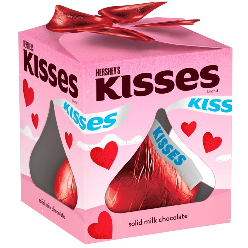 Hershey Giant Red Kisses Milk Chocolate Valentine’S Gift Box – Extra Large Solid Chocolate Candy Treat For Parites, Valentines E