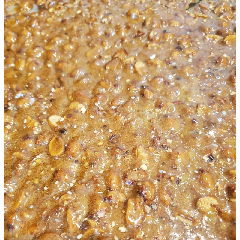 High Class Grass Spicy Peanut Brittle Candy, Old Fashioned Style Brittle Made With Chinese Spicy Chili Crisp, Vegan And Gluten F