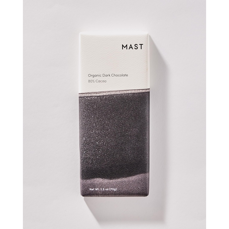 Mast Chocolate Bars | 6 Pack | Organic, Kosher | Classic 2.5Oz Each (6 Bars, Organic Dark Chocolate 80% Cacao)