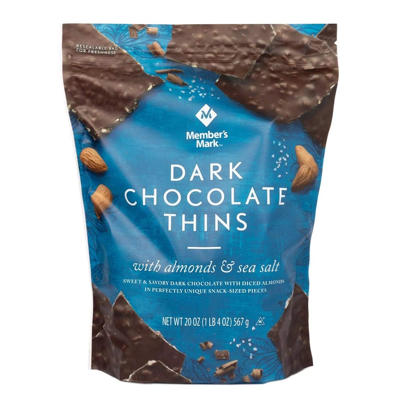 Member’S Mark Dark Chocolate Thins With Almonds & Sea Salt (20Oz), 20 Oz