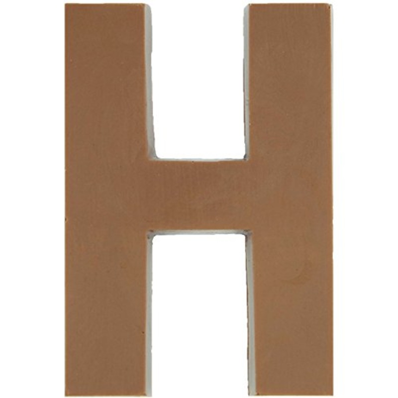 Philadelphia Candies Solid Milk Chocolate Alphabet Letter H, 1.75 Ounce Novelty Gift
