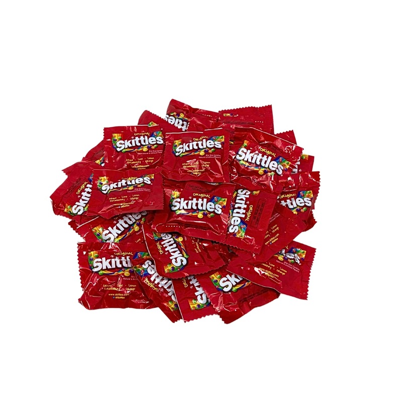 Skittles Original Flavor Candy Coated Fruit Chew Fun Size 1 Lbs Individually Wrapped Bulk Party Assortment 25+ Bite Size Mini Pa