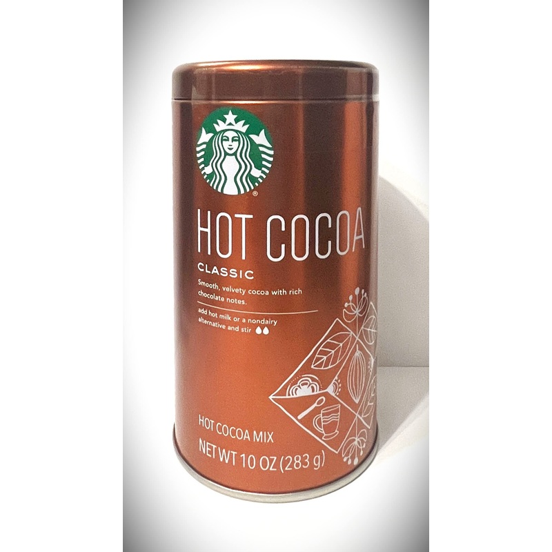 Starbucks Hot Cocoa Mix Classic 10 Oz Bronze Gift Tin 8 Fluid_Ounces